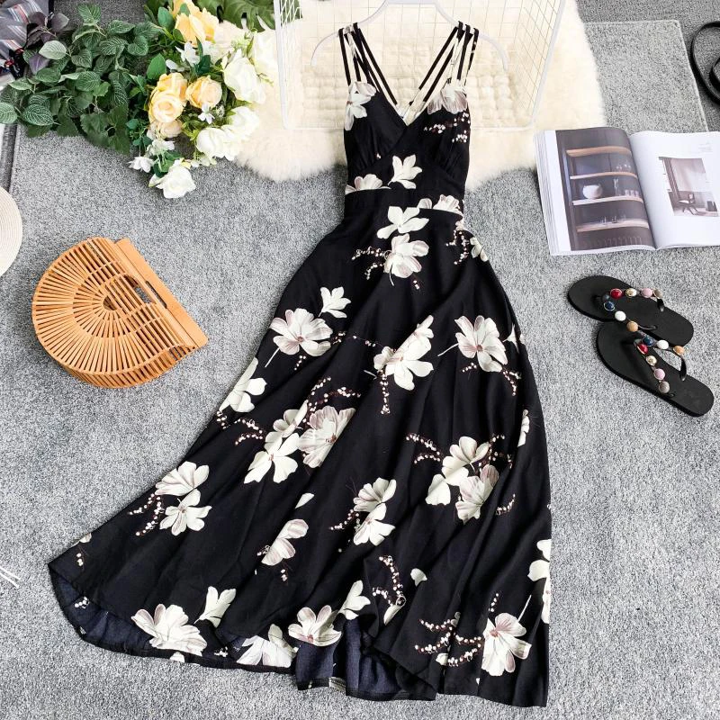 Bohomian-Summer-Vacation-Beach-Party-Women-Long-Dress-Sexy-Spaghetti-Strap-V-Neck-Maxi-Vestido-Elegant