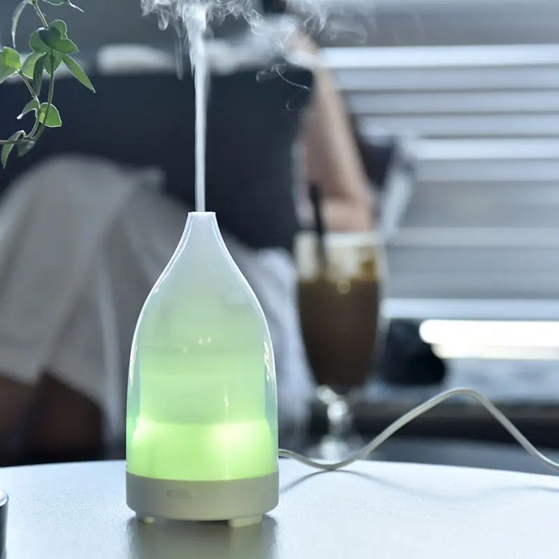 50ML Essential Oil Diffuser Ultrasonic LED Light USB Port For Option