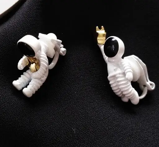 6 пара/лот, модные ювелирные аксессуары, дизайн, металлические звезды, астронавты, серьги-космонавты - Окраска металла: clip earring