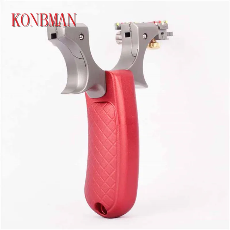 

Powerful Slingshot Catapult Hunting Titanium alloy Cutting with Rubber Band Sight Outdoor Shooting Game