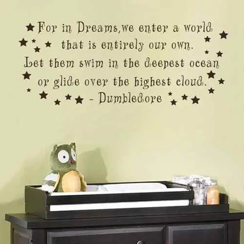 Для In Dreams We Enter A World Quote Wall Decal детская комната виниловая художественная Настенная