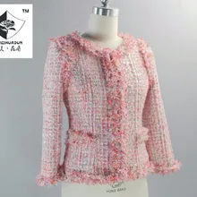 Hss0333 Для женщин шерстяное пальто узкого кроя