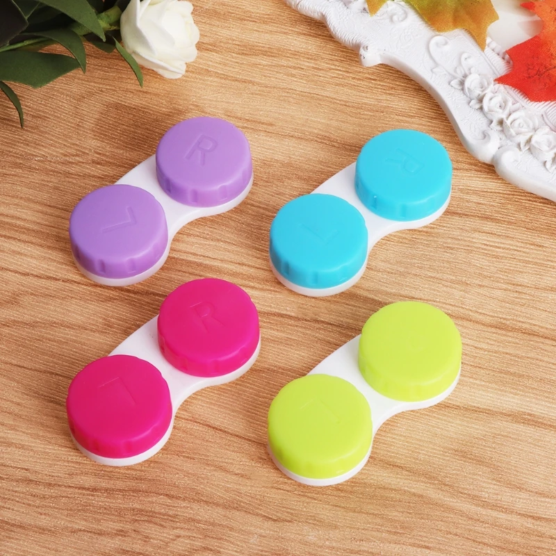 4pcs Contact Lenses Box Lens Case Care Travel Kit Holder Container