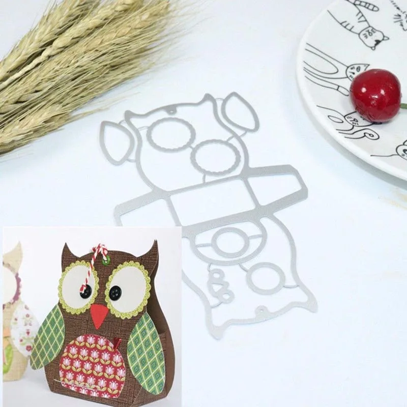 

1 Set Owl Box Metal Cutting Dies Stencil Stamps for DIY Scrapbook Album Embossing Craft TB Sale