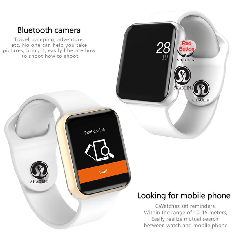 B Men Women Bluetooth Smart Watch Series 4 SmartWatch for Apple iOS iPhone Xiaomi Android Smart Phone (Red Button) B Men Women Bluetooth Smart Watch Series 4 SmartWatch for Apple iOS iPhone Xiaomi Android Smart Phone (Red Button)