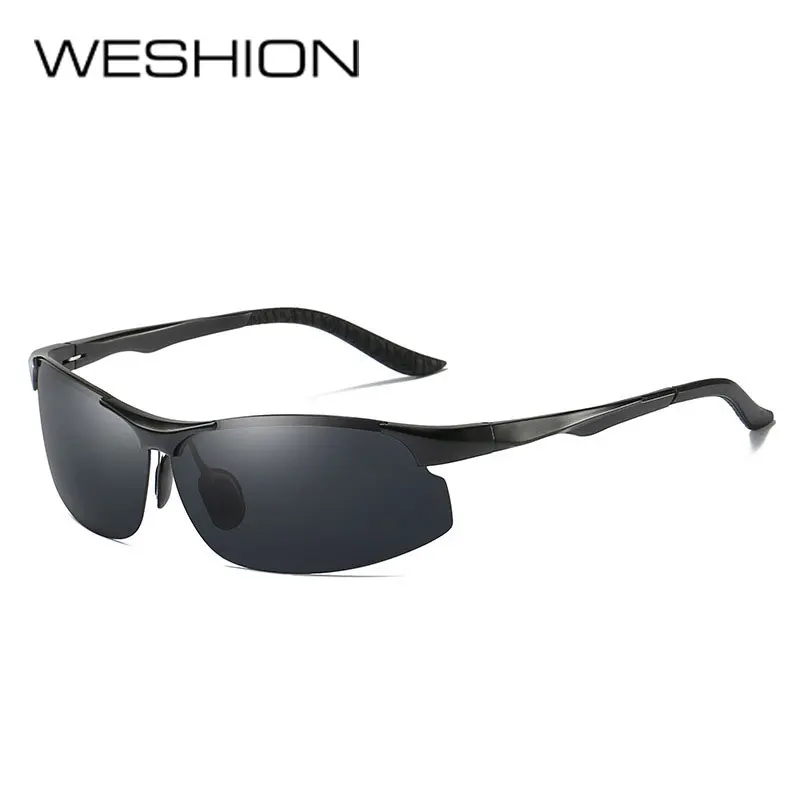 WESHION мужские спортивные солнцезащитные очки поляризованные винтажные алюминиевые поляризационные очки рыболовные солнцезащитные очки зеркальные мужские очки UV400