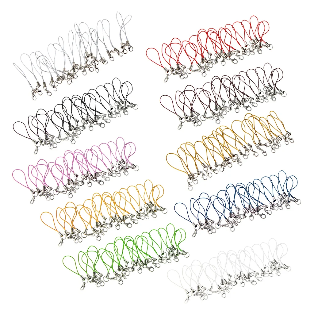 20pcs DIY Mobile Cellphone Keychain Lanyard Charms DIY Rope for Keychain, Cell Phone, Mp3, Mp4, Mini Camera Accessories