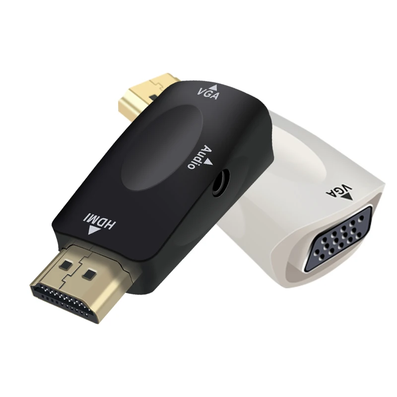 Male to Female for HDMI to VGA Converter With Audio Cable for PC Laptop Tablet Support 1080P HDTV Adapter Male to Female for HDMI to VGA Converter With Audio Cable for PC Laptop Tablet Support 1080P HDTV Adapter