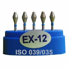 15 шт. зубные Алмазные Боры EX-12 DIA-BURS сверла для наконечник для высокоскоростной бормашины MediuJm FG 1,6 м стоматологические лабораторные материалы