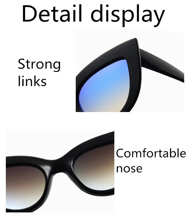 ASOUZ 2018 new fashion ladies cat eye sunglasses retro men's triangle UV400 glasses international high-end brand sunglasses (13)