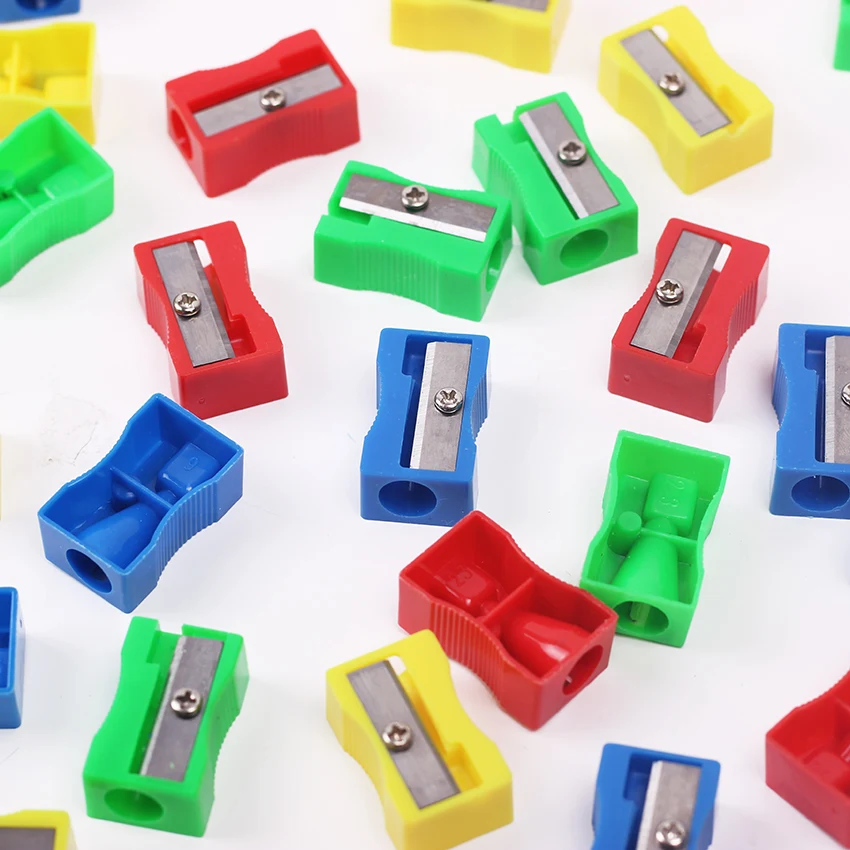 

12PCS/lot Kawaii Mini Plastic Pencil Sharpener Rectangle Cutter Knife School and Office Promotional Gift Stationery