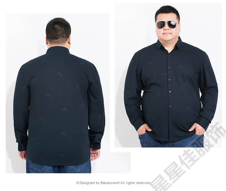 Плюс 8XL 6XL 5XL Новая Осенняя Модная брендовая мужская одежда Slim Fit Мужская рубашка с длинными рукавами Мужская Повседневная рубашка в горошек