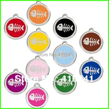 Продукт для домашних животных 30*30 мм 600 шт/партия цинкового сплава в форме рыбы бирки собаки теги с названием пользовательские собаки кошки идентификационные бирки Pet бирки DHL