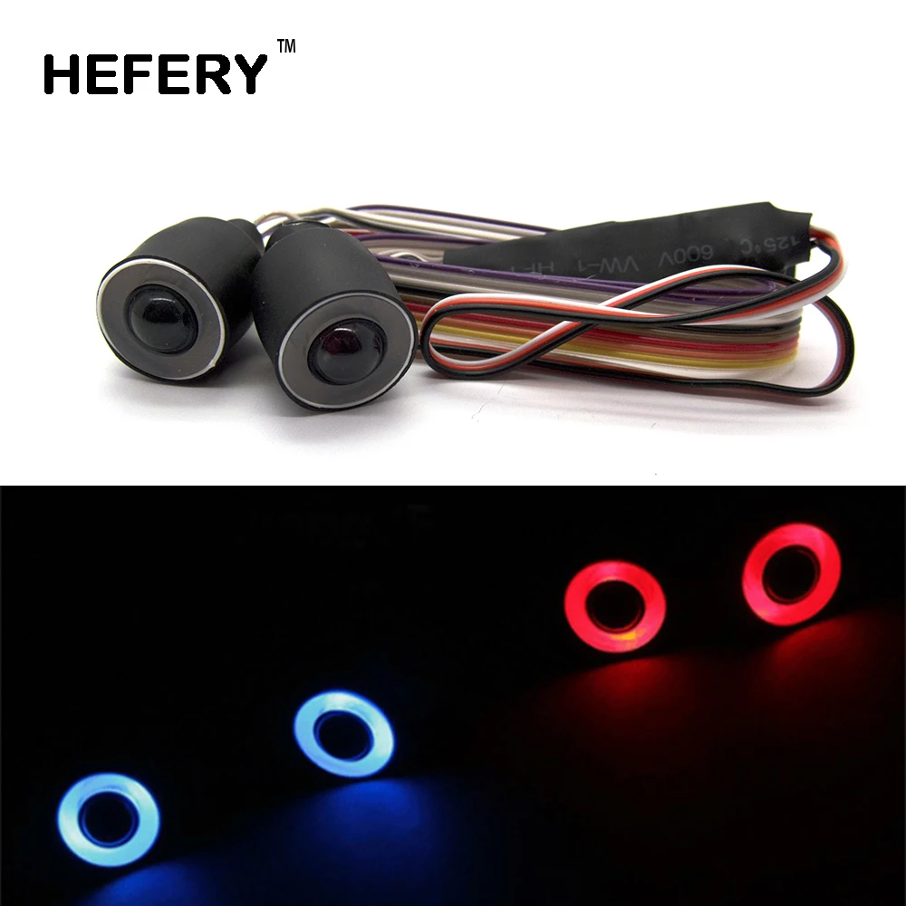 

LED Headlight Lights Angel Eyes Demon Red/Blue 3CH Remote Control Lamp for 1/10 RC Rock Crawler Axial SCX10 RC4WD D90 Jeep