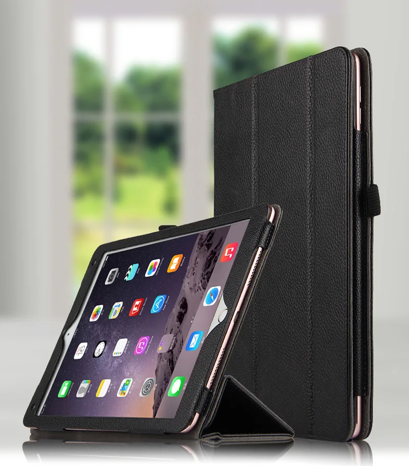 Genuine Real Leather Manget Smart Sleep Stand Funda Capa Cover Case For