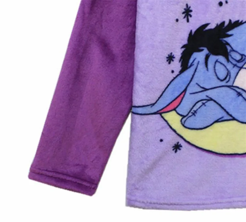 Eeyore Пижама для сна комплект топ и брюки коралловые бархатные пижамы повседневные Adlut костюмы косплей костюмы