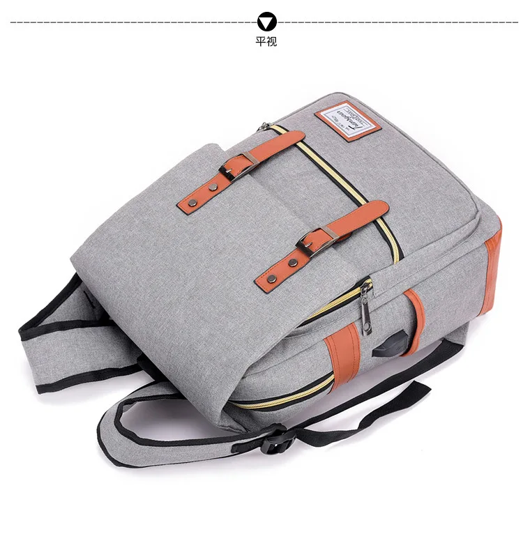 Новый Ретро Британский колледж Ветер Студенческая сумка Смарт usb зарядка Рюкзак стильный и простой большой емкости дорожная сумка