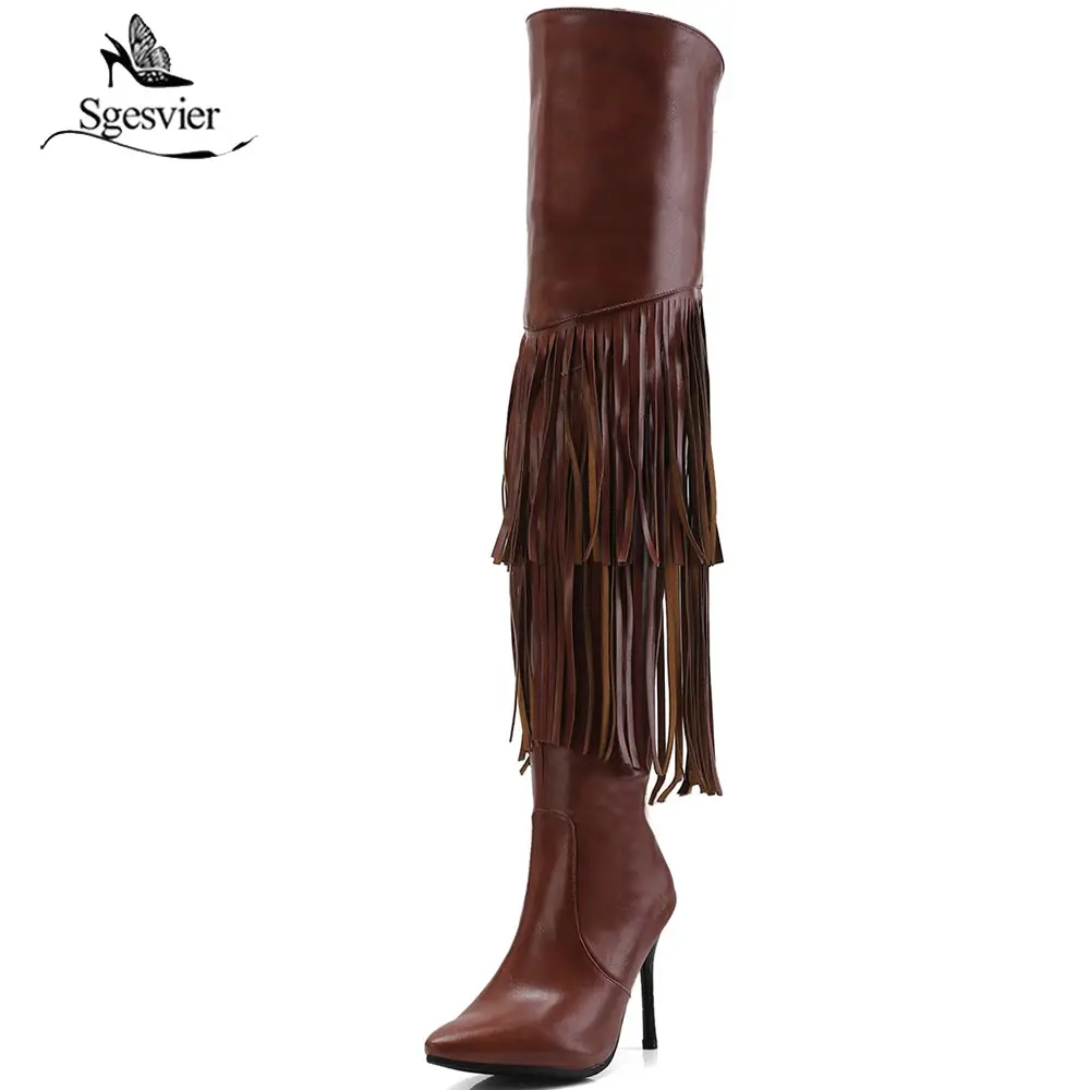 Buy Sgesvier Ladies Boots Autumn Tassel Shoes Sexy