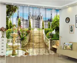 Настроить 2019 Европейский стиль сад вилла длинный занавес для гостиной спальни роскошные европейские шторы