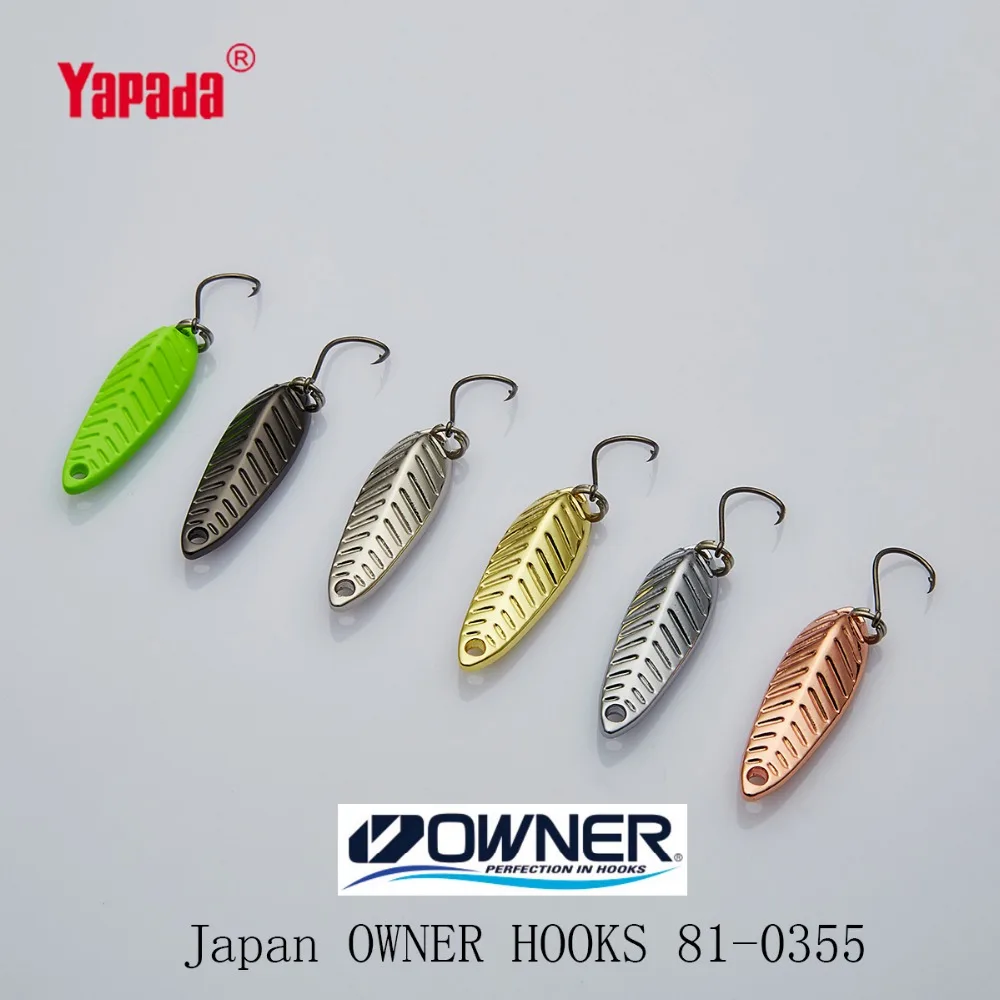 YAPADA ложка 009 летать владельца листьев крючком 2г/Multicolor24-28-35мм 3г/5г 6шт/лот металлической ложкой Прикормы