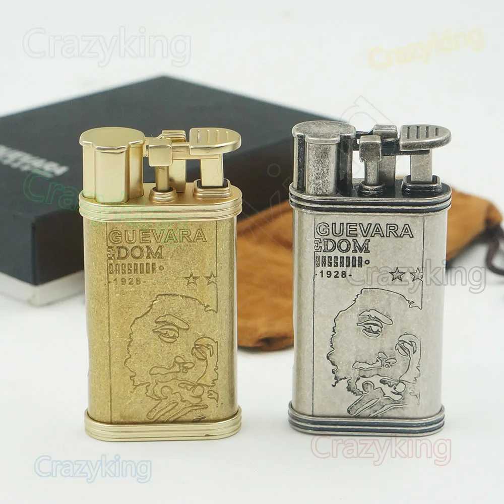Винтажная серебряная медная Зажигалка Guevara зажигалка для сигарет зажигалки