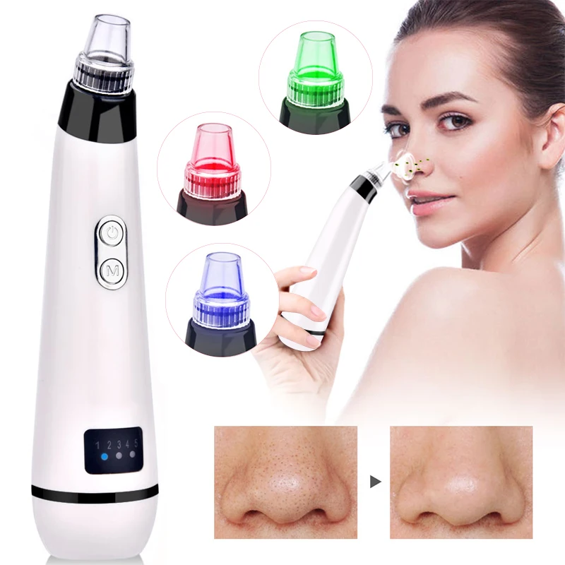 

3 Colors Light Photon Face Skin Care Vacuum Blackhead Remover Acne Pimple Removal Beauty Healthy Suction Derm Abrasion Machine