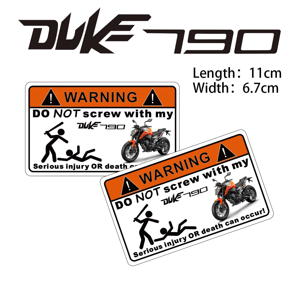 

KODASKIN Дешевые 2D креативные Предупреждение йки для мотоцикла DUKE790