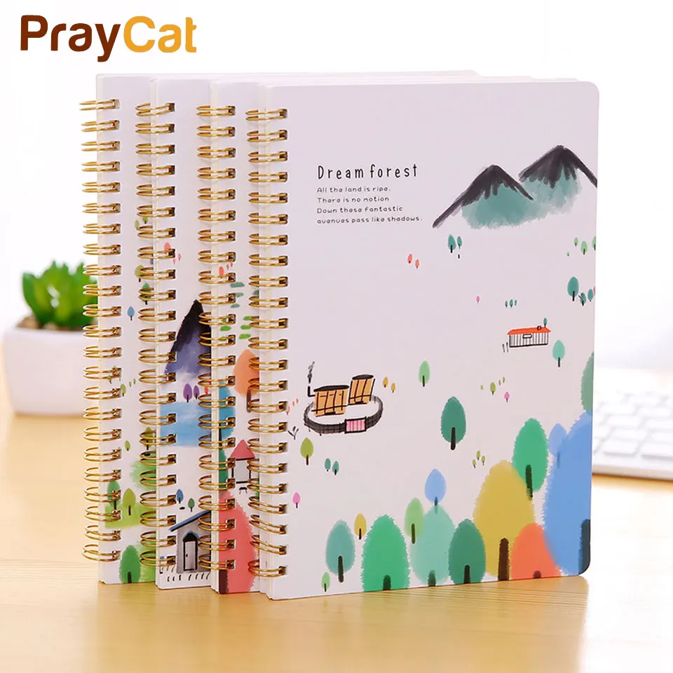 

Notebook Week Planner Agenda Blank Horizontal Paper Notepad School Stationery Travel Office Coil Spiral Personal Diary A5