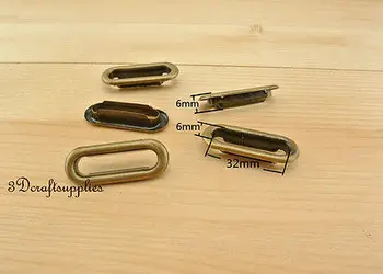 

eyelets metal with washer grommets Anti brass oval 40 sets 32 mm P94