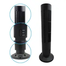 Adoolla USB Vertical Bladeless Fan Mini Air Conditioner Fan Desk Cooling Fan Home Office Table Tower Fan