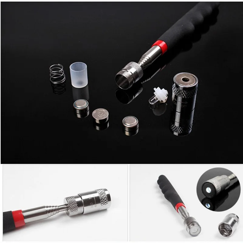 

Neodymium Imanes LED Pick Up Stick Telescopic Magnetic Tools for Picking Nuts Bolts CLH@8