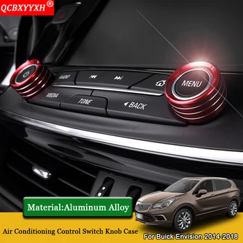 

QCBXYYXH Car Styling Navigation Air Conditioning Control Switch Knob Ring Case Sequins Accessories For Buick Envision 2014-2018