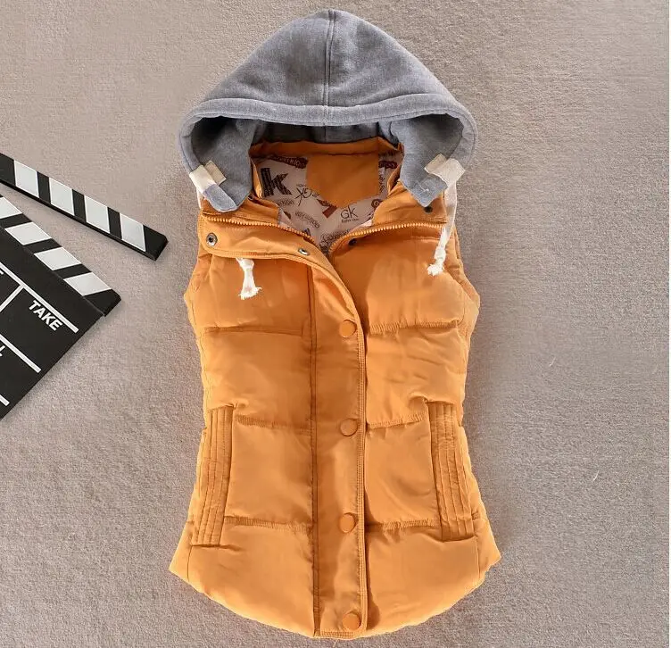 

High Quality 2016 New Fashion Winter Women Vests Wild Candy Color M-4XL Women's Outerwear Vest Large Size Slim Solid Waistcoat