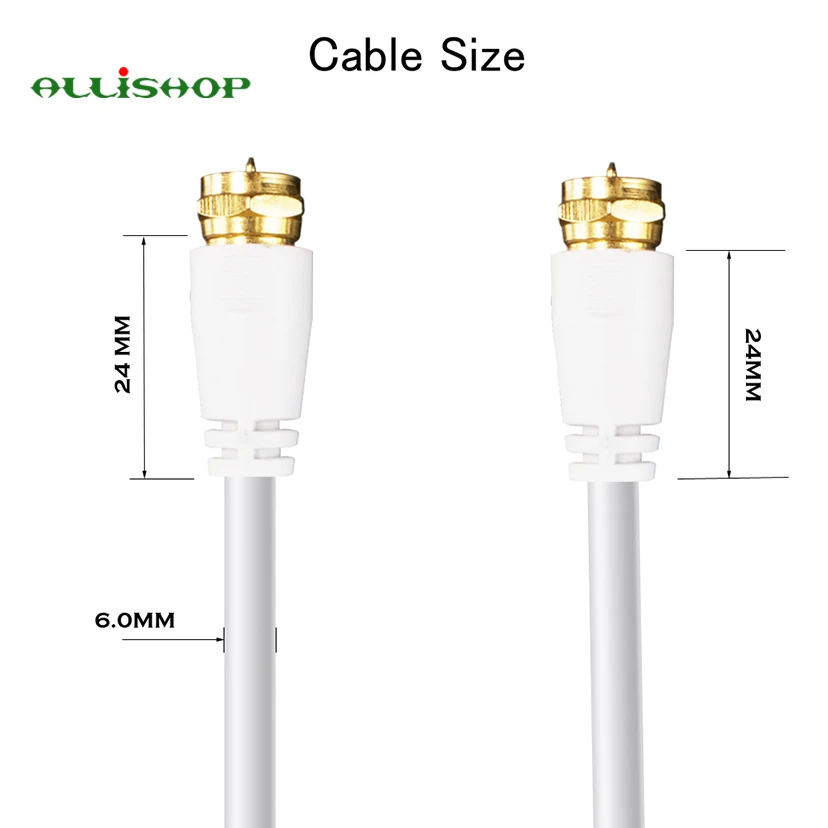 ТВ F коаксиальный кабель Flylead Aerial Male to Male RF RG6 спутниковый антенный кабель F Тип Male to Male радиочастотный коаксиальный кабель