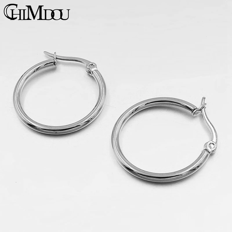 Серьги CHIMDOU из нержавеющей стали золотого цвета женские маленькие или большие