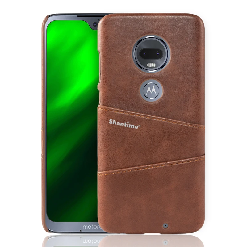 Роскошный винтажный Чехол-кошелек из искусственной кожи для Motorola Moto G7, чехол для телефона, чехол для Moto G7, чехол для визиток - Цвет: Brown