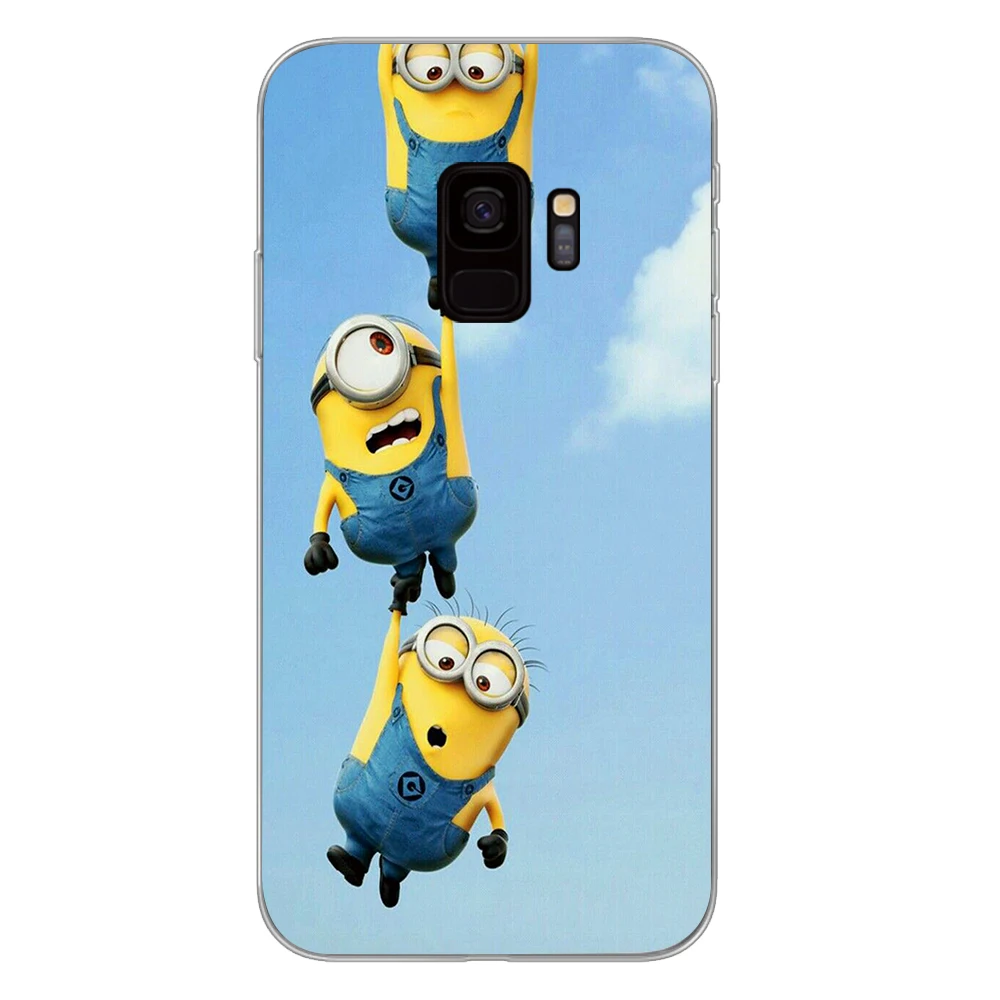 Cute Minions cartoon Phone Case for Samsung Galaxy S10 S10E S8 Plus S6 S7 Edge S9 S10e Plus Cover - Цвет: 7