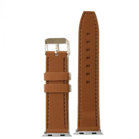 38mm Black With Brown Silicone Watch Band Replacement Apple iWatch