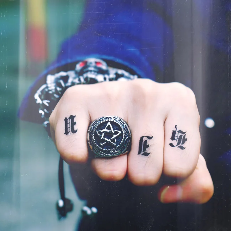 

Steel soldier star of David stainless steel ring men unique jewelry as engagement gift