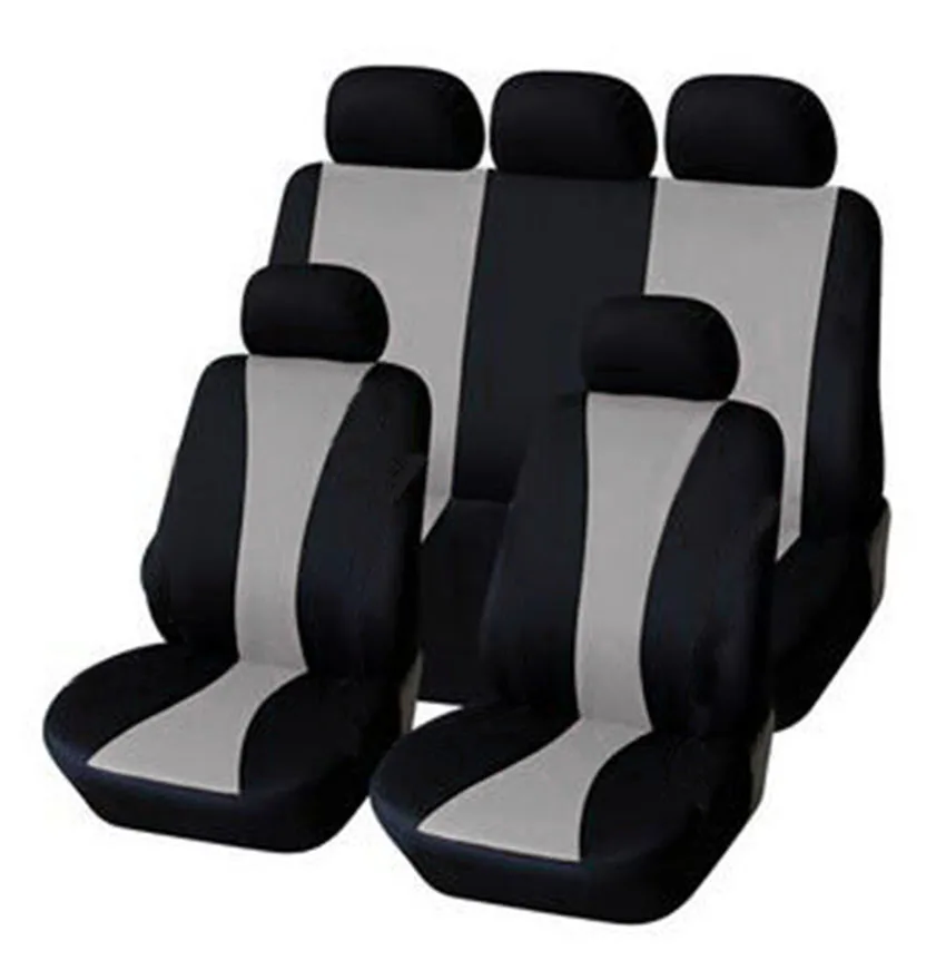 Universal Fit Grey Black Color Car Seat Cover Tire Print Style Car Seat