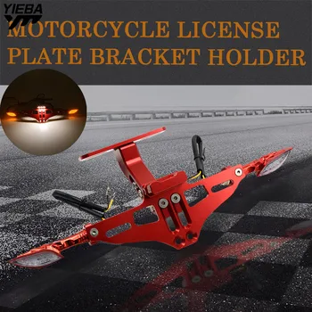 

Motorcycle License Plate Bracket Licence Plate Holder Light FOR honda yamaha Kawasaki Suzuki yzf R3 R25 TMAX 500 530 Z750 Z800