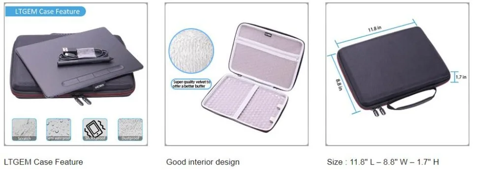 Ltgem eva caso duro apto para wacom