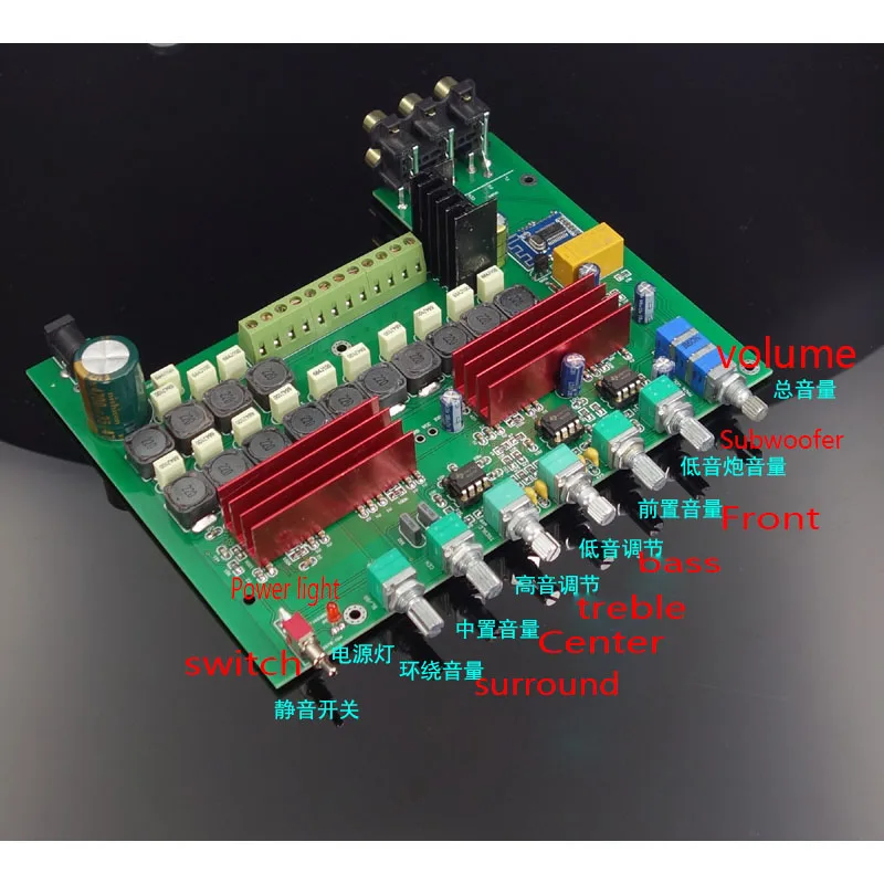 A600 350 W аудио усилитель мощности Bluetooth 4,2 Amp 5,1 канал DC12-25V w/o кабель питания