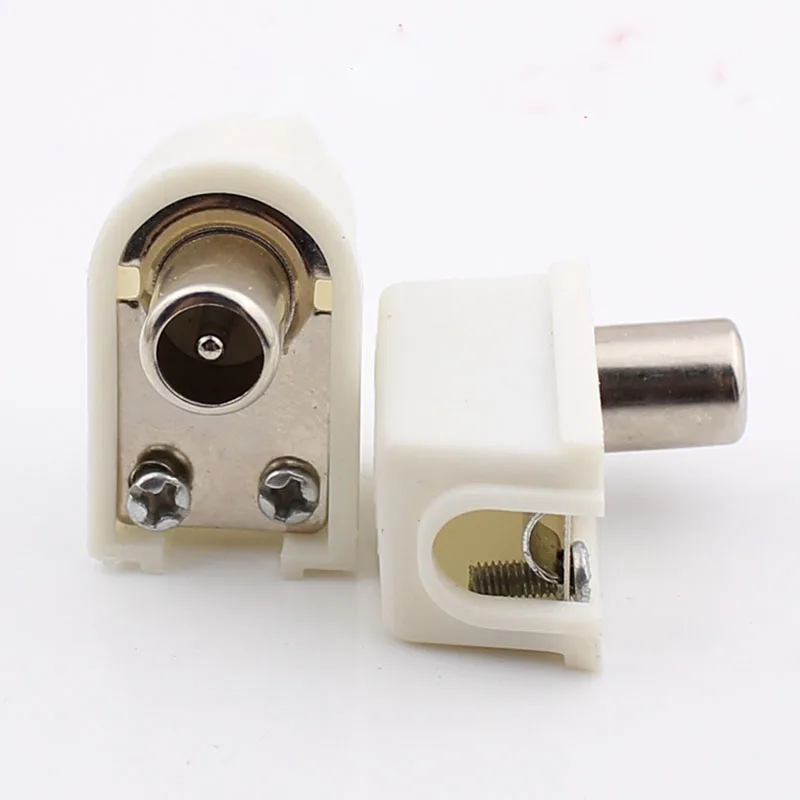 Horizontal bending bamboo head cable television signals TV plug screws