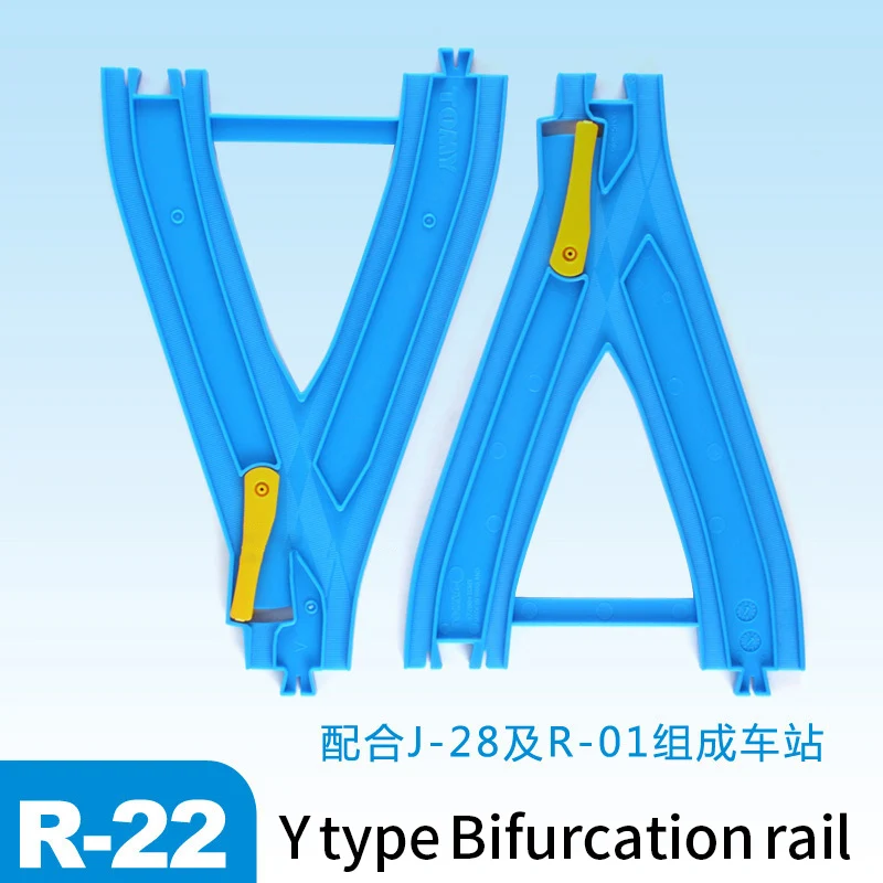 Takara Tomy Plarail Trackmaster железнодорожные пути пластиковые детали аксессуары кривая/прямой/блок/мост - Цвет: R22