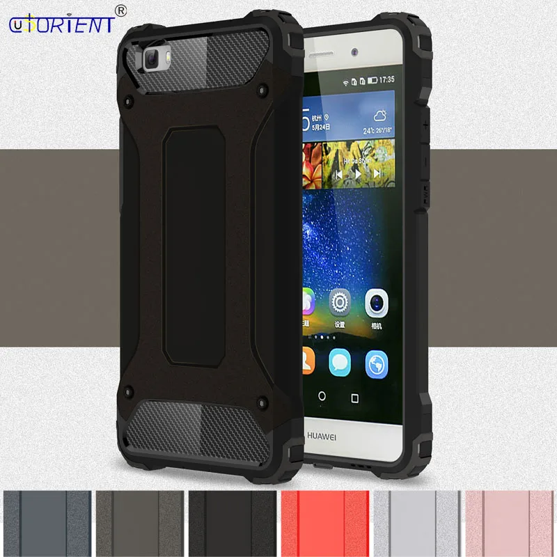 Para Huawei P8 P Lite ALE L21 ALE L23 ALE DE CASO de teléfono cubierta de parachoques para Funda Huawei P8Lite ALE L21 L23 L02 híbrido caso Armadura|Funda