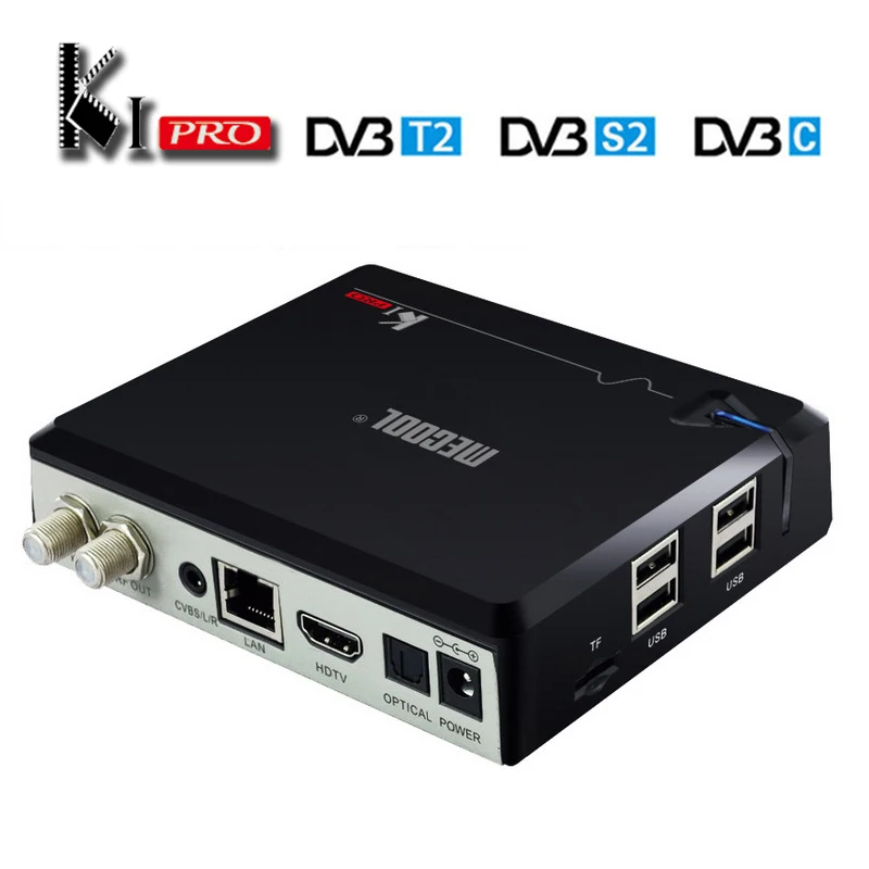 

10pcs DVB S2 T2 DVB-C Android TV Box DDR4 2GB RAM 16GB Amlogic S905D 4K 3D MECOOL KI Pro Satellite TV Receiver Wifi Bluetooth