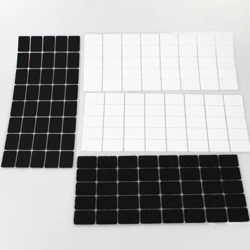 

XUNZHE 20*30mm 50 Pairs Magic Nylon square Sticker Double Sided Adhesive Hooks Loops Disks Pads Dot Fastener Tape Sewing Craft