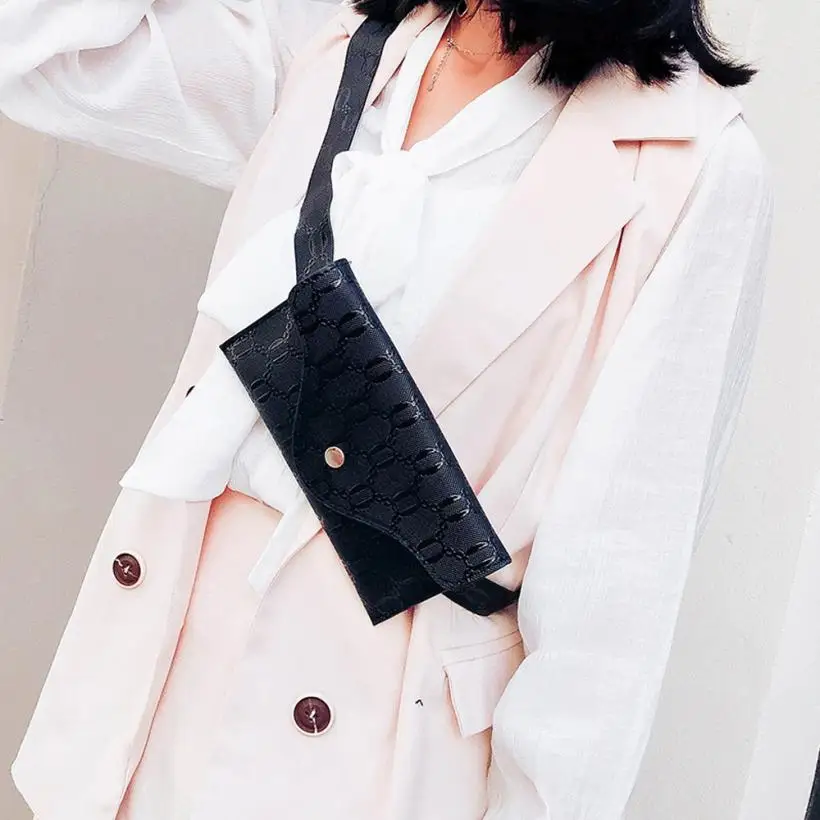 

2018 Fashion Women's Handbag Solid Leather Shoulder Bag Female Chest Bag Small Waist Bag Women's Bags bolsa feminina