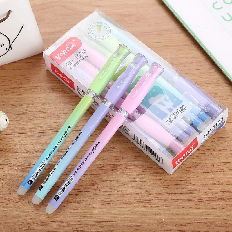 

1PC Cute Gradient Pens Kawaii Candy Color Gel Pens 0.38mm Erasable Pens For Kids Gift School Office Supplies Stationery